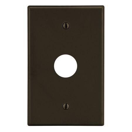 HUBBELL WIRING DEVICE-KELLEMS Wallplate, 1-Gang, .625" Opening Box Mount, Brown P737